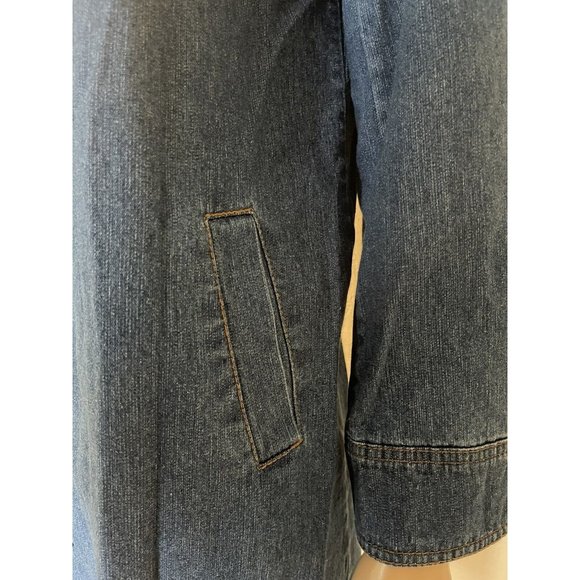 Denim & Co. Blue Jean Lined Relaxed Fit Jacket Coat - Size S - Picture 9 of 10